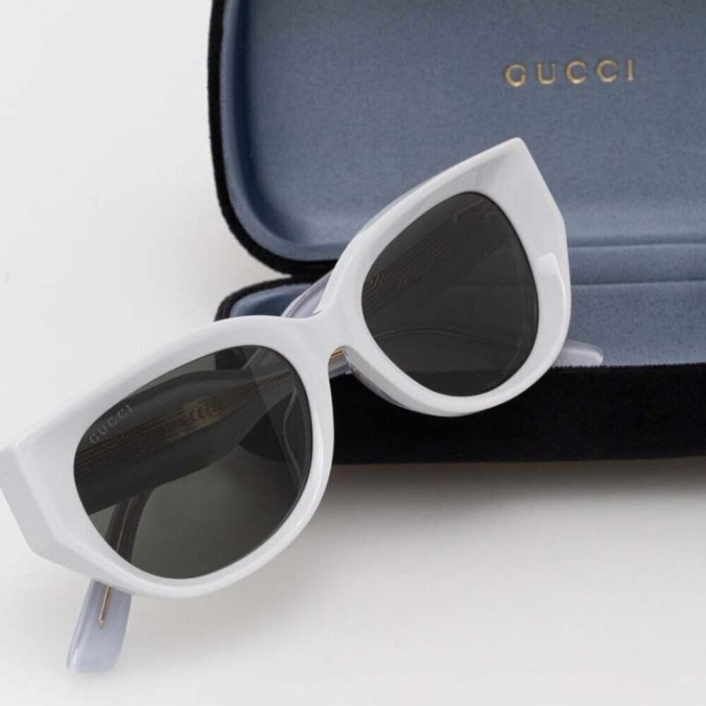 NWT Gucci GG1532SA-003 Grey Cat Eye 54mm Sunglasses - Picture 6 of 7